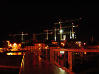 Athlone cranes nighttime