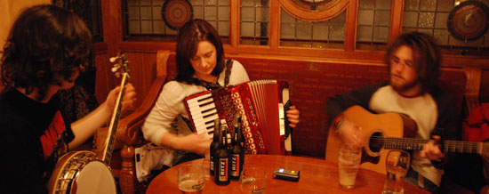 Trad session at the Bounty in Athlone