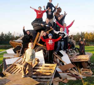 Irish halloween bonfire in Moate