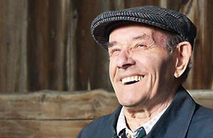 old Irish man laughing