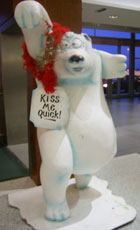Dublin Airport winter statues