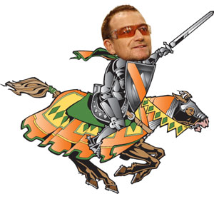 Bono as a knight