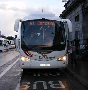 A bus eireann bus bound for corcaigh