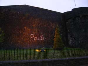 Athlone Castle with graffiti