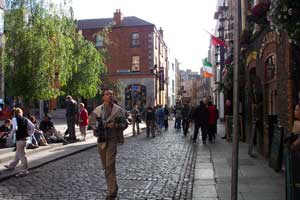 Temple Bar area in Dublin