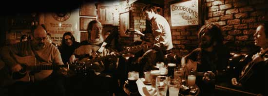 The shack pub, athlone with crowded irish music session underway