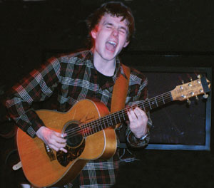 gareth pearson rocking out in the Palace Loft, Athlone on Valentine's Day