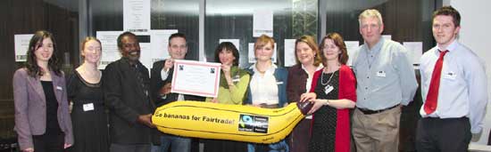 Athlone Committee receives their fair trade banana