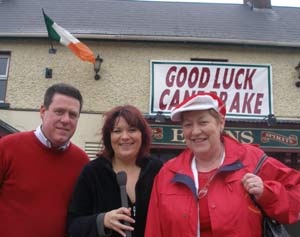 locals outside a pub in moate