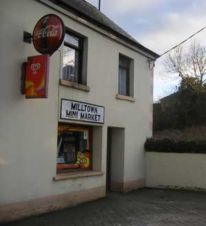 The Milltown Mart, closed shopfront