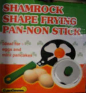 shamrock-shaped egg frying pan