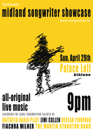 songwriter.ie midland songwriter showcase poster for 2007