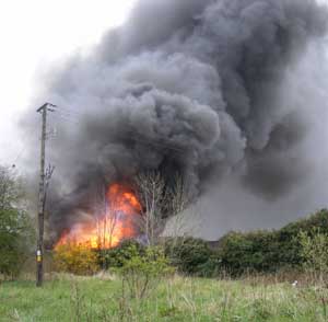 Tyre fire in athlone