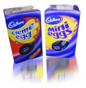 two boxes of cadbury eggs for easter
