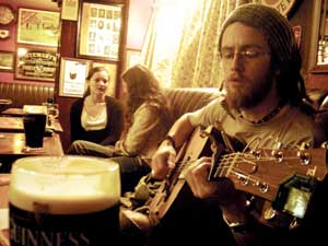 the bean plays a tune at Flannery's Friday session in Athlone