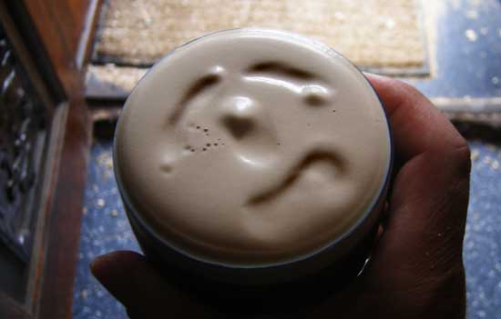 Face in a pint