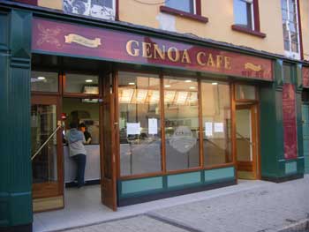 the new shopfront of Athlone's genoa cafe