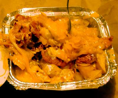 garlic curry cheese and bacon chips from afredos chipper in athlone