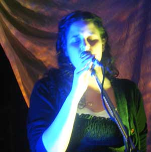 Kimberly of Irish band Kerbside singing at the Passion Lounge sessions in Tullamore