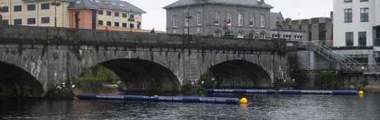 lanes in the river shannon for the triathlone