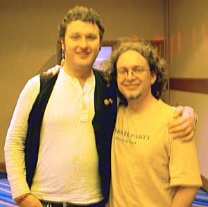 mundy gives sean lightholder of kerbside a big ole hug